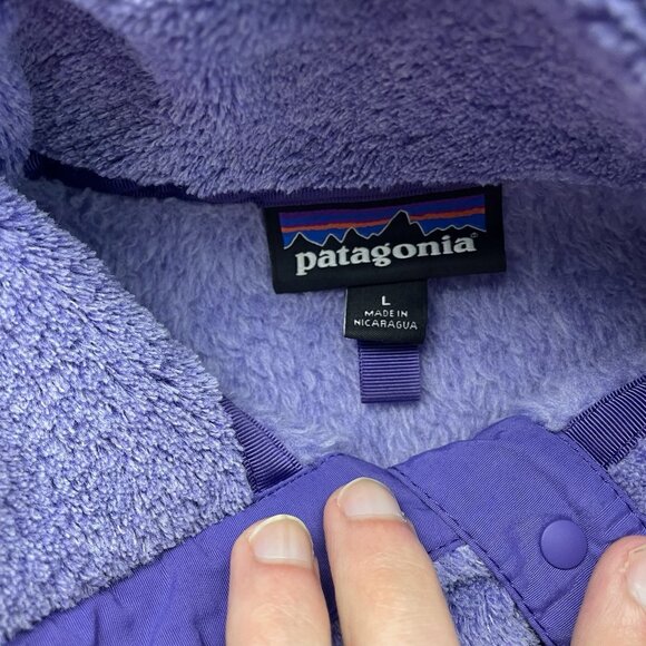 Patagonia Women's Re-Tool Snap-T Fleece Pullover Large Purple - Picture 4 of 6